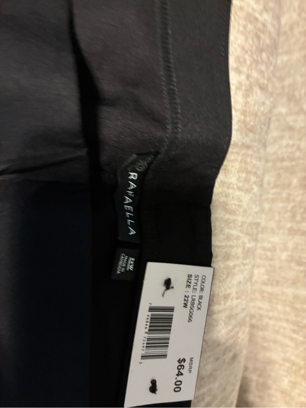 Rafaella Black Men’s Pants - Picture 2 of 5